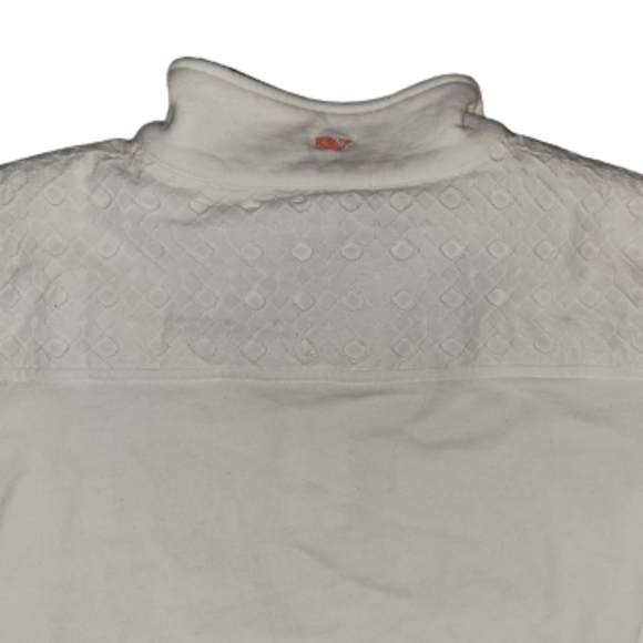 Vineyard Vines Eyelet Shep Shirt 1/4 Zip White Size Medium New Without Tags $125 - Picture 6 of 8